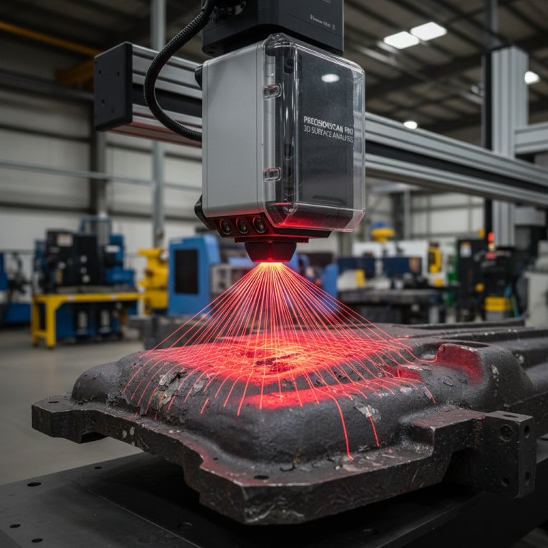 Two Industrial Solutions: Line-Laser Code Reading on Castings + Structured-Light 3D Metrology up to 900°C
